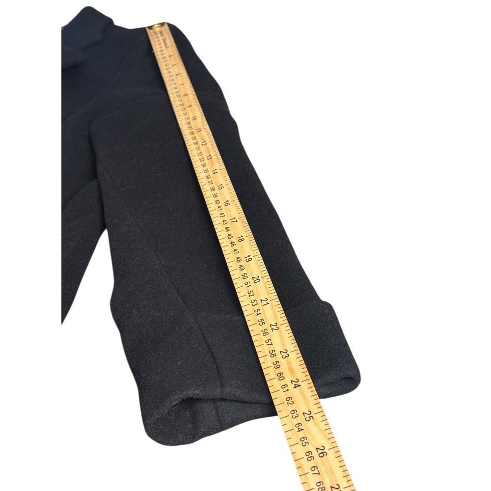 Lauren Ralph Lauren Women's Wool Blend Long Sleeve Mid Length Black Coat Size 16 - Picture 14 of 15
